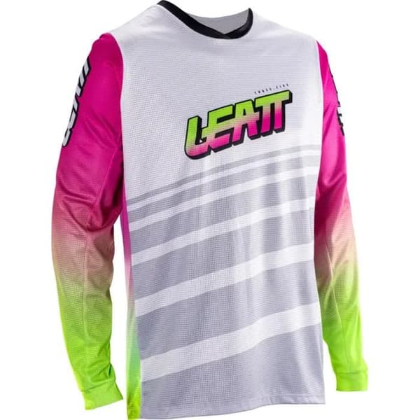 Långärmad motocrosströja Leatt 3.5 - vit/rosa/turkos
