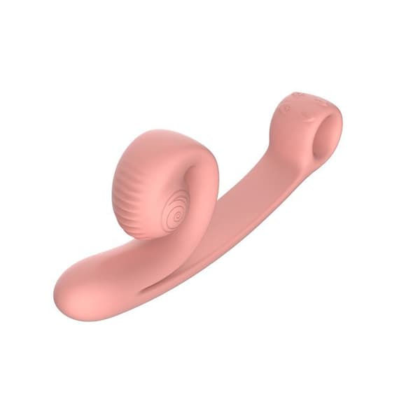 Snail Vibe Curve Double Vibrator - Peach Pink