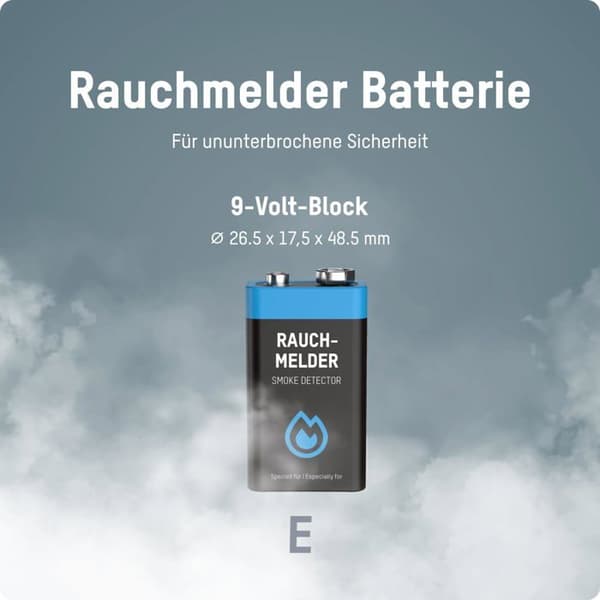 Batteri - ANSMANN - 9V - Litium - 10 år - Rökdetektor
