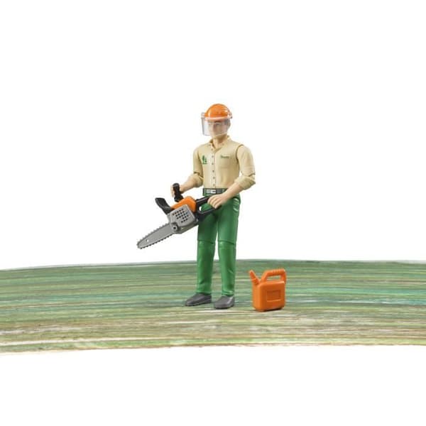 Figur figur Bûcheron - BRUDER - Rörlig - Skogstillbehör - 10,7 cm