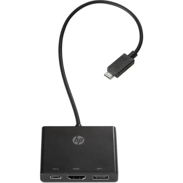 HP USB-C till HDMI / USB3.0 / USB-C-adapter - 3 portar - Svart