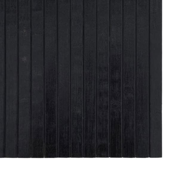 vidaXL Svart rektangulär matta 60x200 cm bambu, vardagsrumsmatta, rektangulär matta, modern matta, 376714
