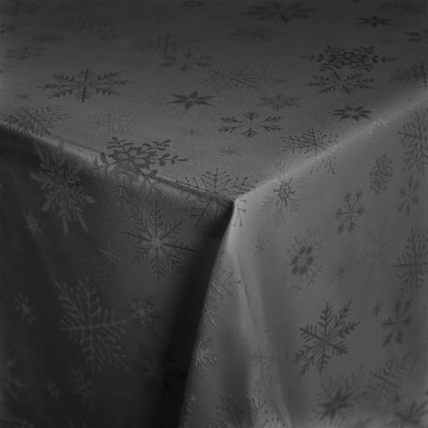 Jacquardduk Tryckt "Flocons" 140x240cm Antracit