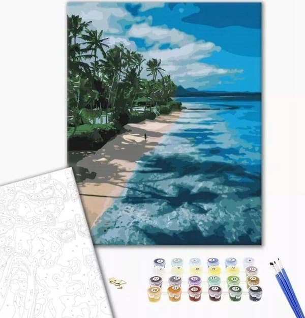 Måla efter nummer - BR-BS51424 - 40x50 cm - Paradisisk kaj - 1 styck