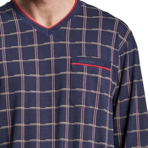 GÖTZBURG Pyjamas för Herr - rutigt, Pyjamas, V-ringad, mudd