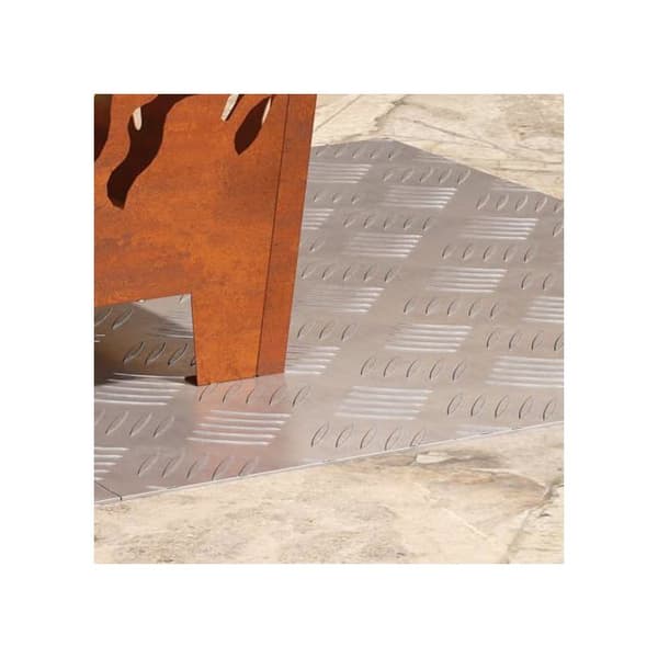 Aluminiumtrappsteg - vidaXL - 60x50 cm - Silver - Halkfri - Rektangulär - Hållbar