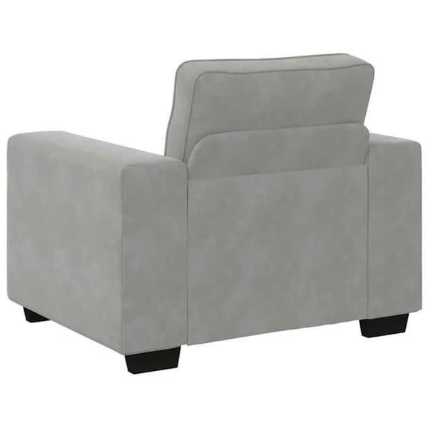 vidaXL Fåtölj Ljusgrå 100x77x82 cm Sammet 4105247