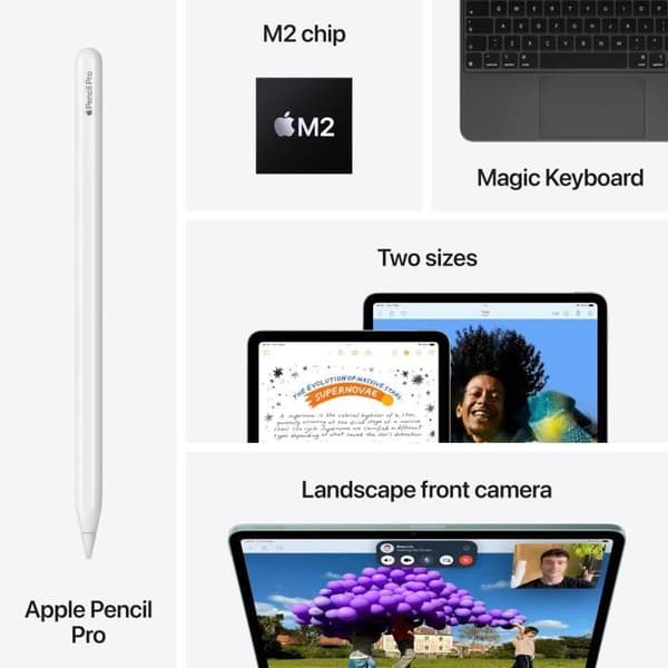 Apple - iPad Air (2024) - 11" - WiFi + Cellular - 512 GB - Blå