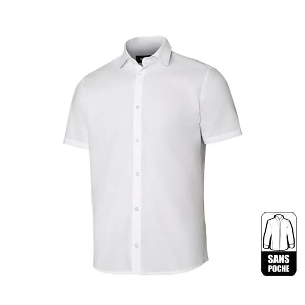 Polycotton chemisette Velilla - vit