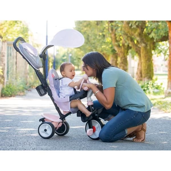 Smoby Baby Driver Plus Evolutionary Trehjuling - Rosa