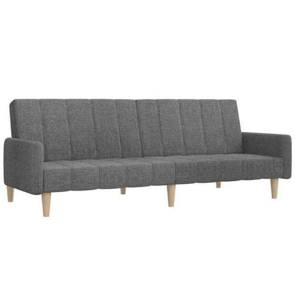 vidaXL 2-sits bäddsoffa ljusgrå tyg 375758