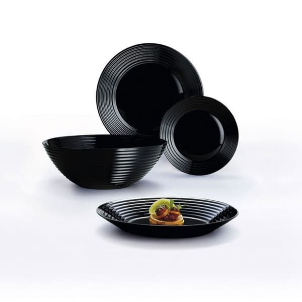Djupt fat - LUMINARC - Harena Noir - 23 cm - Glas - Diskmaskinssäker