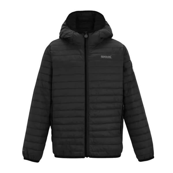 Barnjacka med huva Regatta Hillpack - svart