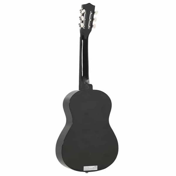 vidaXL klassisk gitarrset för nybörjare 8 st Svart 1/2 34"