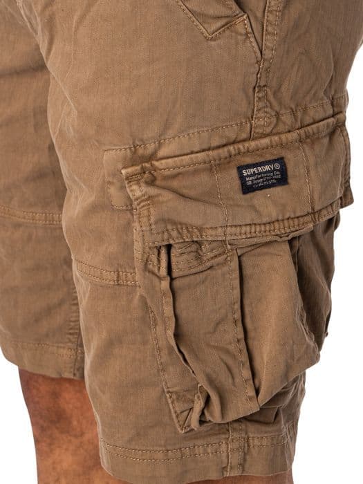 SuperDry Core Cargo Shorts - Khaki Tan - Herr - Bomull - Cargo Fit