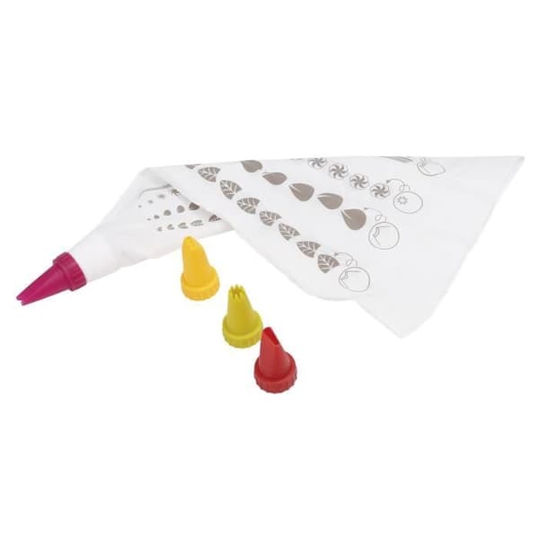 GIMEL spritspåse + 4 spetsar röd, grön, orange och vit