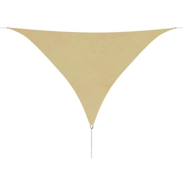 vidaXL Triangulär Oxford Tyg Parasoll 3,6x3,6x3,6 m Beige