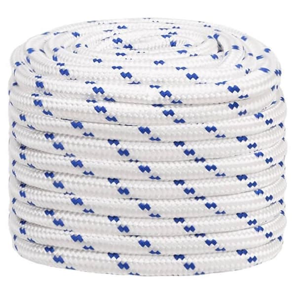 152315 vidaXL Båtrep Vitt 20 mm 50 m Polypropylen