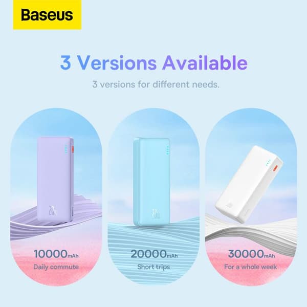 Extern batteri - BASEUS - Airpow - 10000mAh - 20W - Vit
