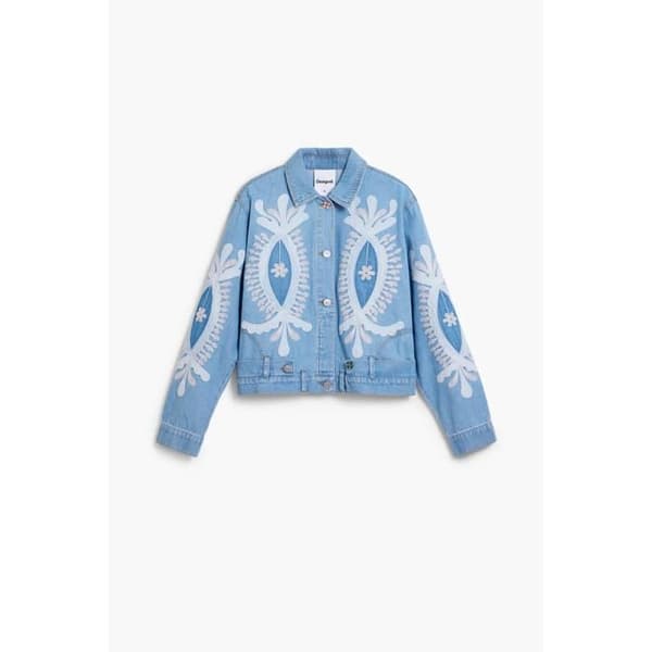 Jeansjacka dam Desigual Border - blå