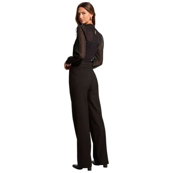 Högmidjade bootcut byxor