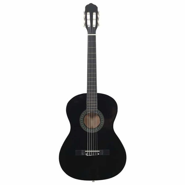 vidaXL klassisk gitarr för nybörjare Svart 4/4 39" basträ