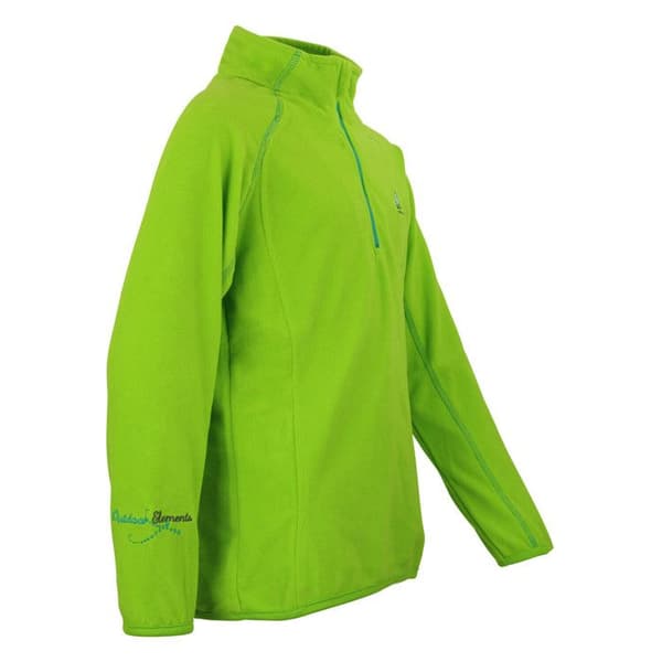 Flicktröja microfleece halv-zip Peak Mountain Gafine - limegrön