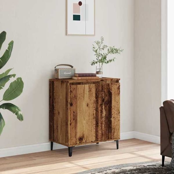 vidaXL Buffé gammalt trä 60x35x70 cm ingenjörsträ 856478