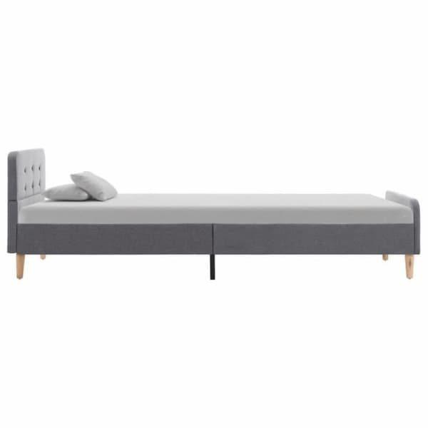 vidaXL Sängram Ljusgrå Tyg 100 x 200 cm