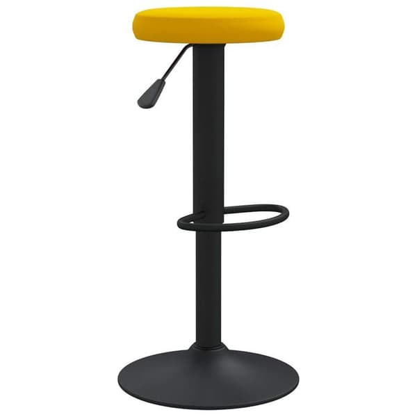 vidaXL Barstolar set om 2 senapsgul sammet 333150