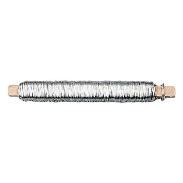 Galvaniserad tråd - CREOTIME - Ref 517240 - 10 rullar av 100 gr - Grå