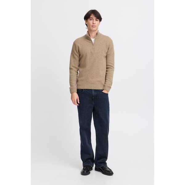 Pull tröja i lammull halv-zip Casual Friday Karl
