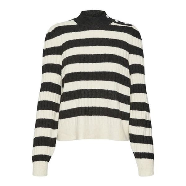 Pull col cheminée Elya randig Dam VERO MODA