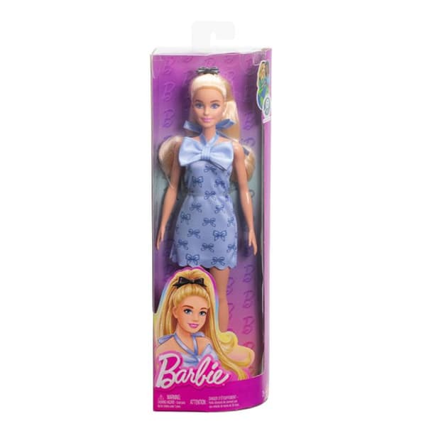 Docka - MATTEL - HYT93 - Rygglös klänning - Ljusblå - 3+ år