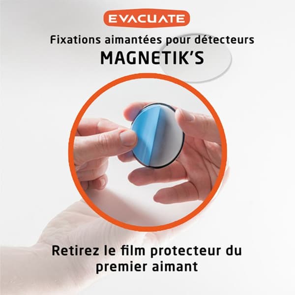 Magnetiska fästen för rökdetektor - 70mm