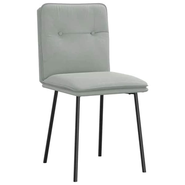 vidaXL Matstolar 2-pack Ljusgrå Sammet, stol, vardagsrumsstol, accentstol, köksstol, sittplats 4101309