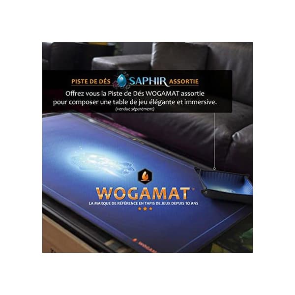 Multispelmatta Wogamat Saphir Storlek 2 60 x 100 cm Blå