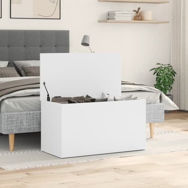 Vit förvaringslåda - VIDAXL - 84x42x46 cm - Konstruerat trä