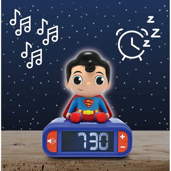 Väckarklocka - LEXIBOOK - Superman - Ljusande - Ljudeffekter - Snooze