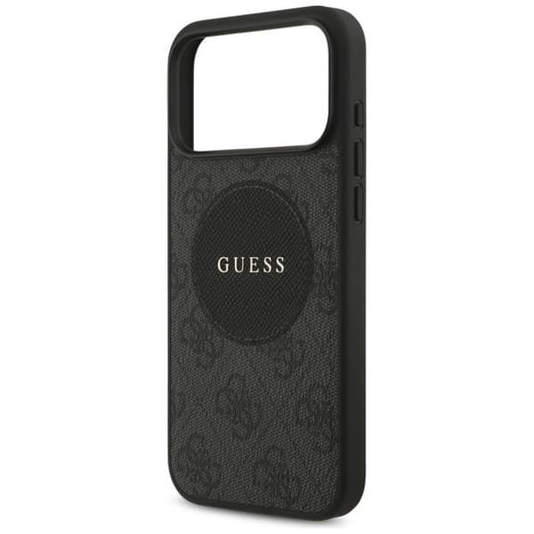 Coque Guess 4G Circle Classic Logo MagSafe för iPhone 17 Pro - Svart