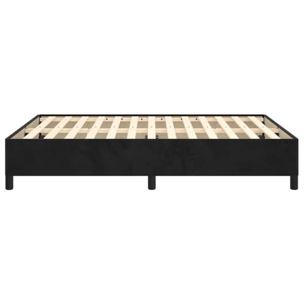 vidaXL Sängram utan madrass svart 140x200 cm sammet 347326
