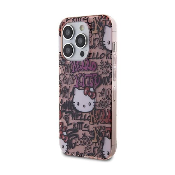 Telefonplånbok - HELLO KITTY - iPhone 15 Pro Max - Rosa - Mjuk - Design med Hello Kitty