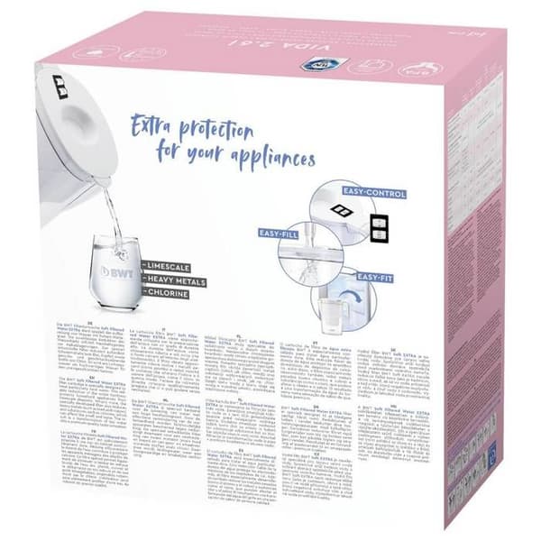 Filtreringskaraff - BWT - Vida - 2.6 L - Vit - Diskmaskinssäker