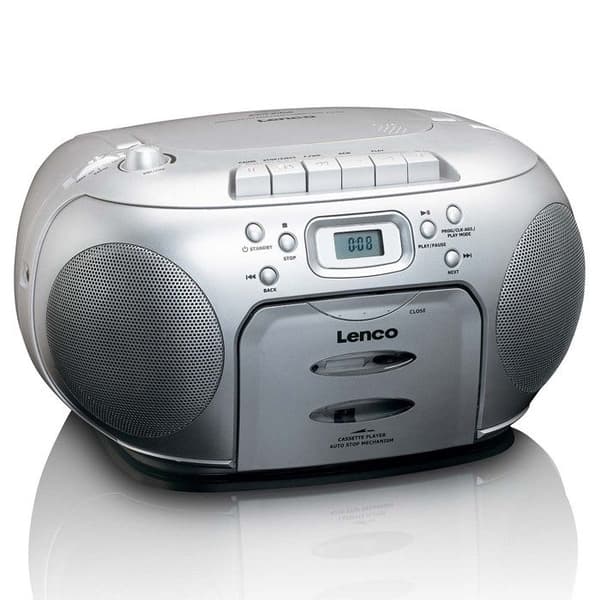 Lenco SCD-420SI - Bärbar CD/FM-stereo radio - Silver