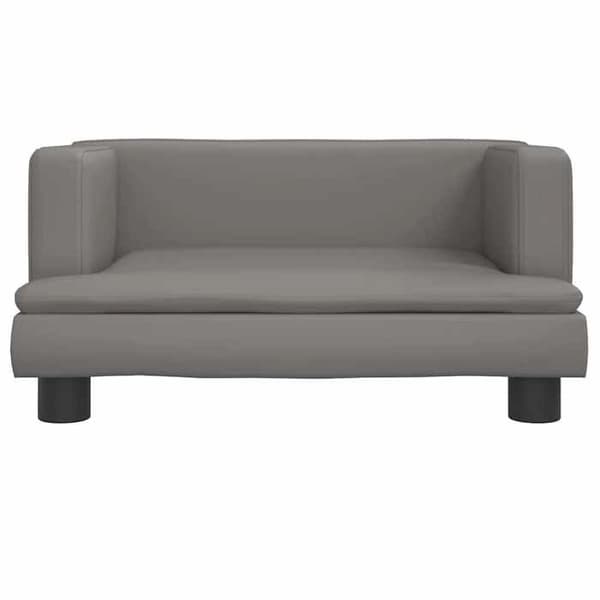 vidaXL Barnsoffa grå 60x40x30 cm konstläder, mini soffa, mini soffa-stol, mini soffa för barn, soffa av 3196327