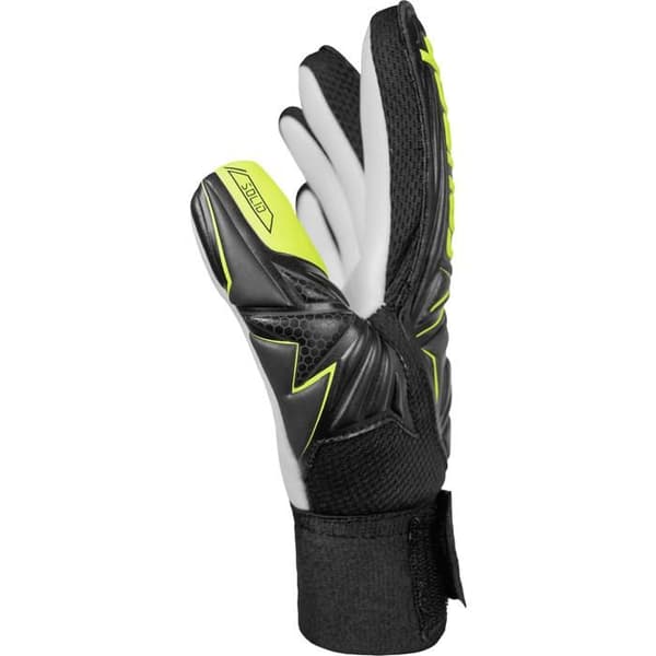 Målvaktshandskar barn Reusch Attrakt Starter Solid Finger Support - svart/säkerhetsgul