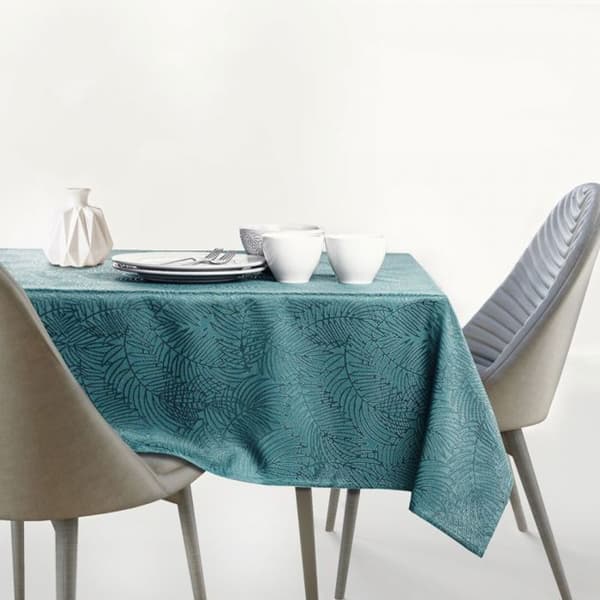 AmeliaHome Rektangulär duk 140 x 340 cm Petrol - Polyester med lotus-effekt och vattenavvisande