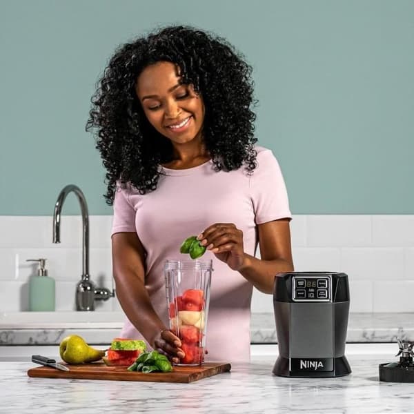 Blender - NINJA - BN495EU - 1000 W - 2 x 700 ml - Grå Svart