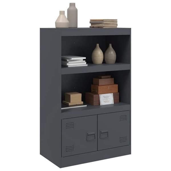 vidaXL Buffé antracit 67x39x107 cm stål 841669