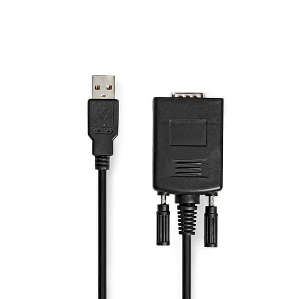 USB-adapter - Nedis - DB9 - 0,9 m - USB-A hane till DB-9 hane - Svart